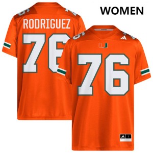 Ryan Rodriguez The U College Football Women #76 High School Jerseys - Orange