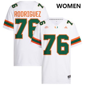 Ryan Rodriguez University of Miami #76 2025-26 Women's College Football Jerseys - White