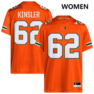 Tommy Kinsler IV Miami Womens Limited #62 College Football Jersey - Orange