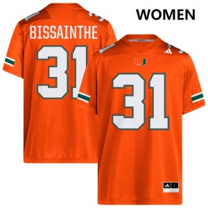 Wesley Bissainthe Hurricanes Womens Alumni #31 College Football Jerseys - Orange