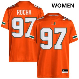 Will Rocha Miami Hurricanes Women #97 College Football Alumni Jersey - Orange