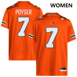 Zechariah Poyser The U #7 2025 College Football Women's Jerseys - Orange