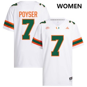 Zechariah Poyser Miami Women #7 Alumni College Football Jersey - White