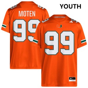 Ahmad Moten Sr. Miami Limited College Football #99 Youth Jerseys - Orange