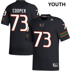 Anez Cooper University of Miami #73 College Football Youth Embroidery Jerseys - Black