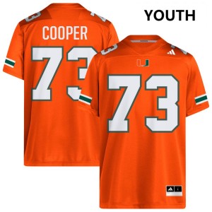 Anez Cooper The U Youth #73 Embroidery College Football Jersey - Orange
