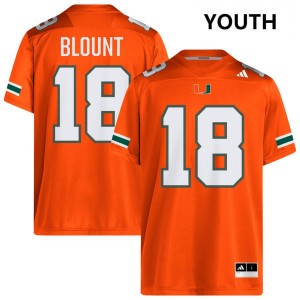 Armondo Blount Miami Hurricanes Youth #18 NCAA College Football Jersey - Orange