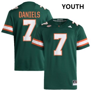 CJ Daniels Hurricanes Replica College Football Youth #7 Jerseys - Green
