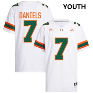 CJ Daniels Miami High School Youth #7 College Football Jersey - White
