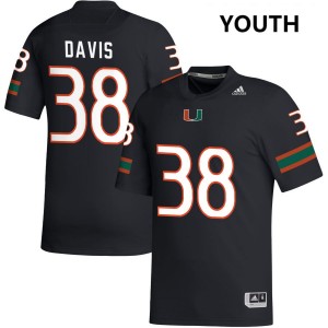Carter Davis Miami University Youth #38 College Football Jerseys - Black