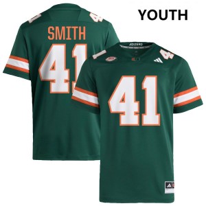 Chase Smith Hurricanes #41 Youth NCAA College Football Jersey - Green