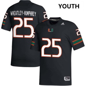 Chris Wheatley-Humphrey Miami Hurricanes Replica #25 Youth College Football Jersey - Black