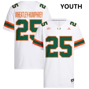 Chris Wheatley-Humphrey Hurricanes Limited #25 Youth College Football Jerseys - White