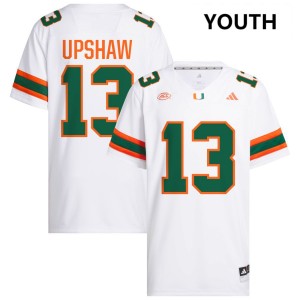 Daylyn Upshaw Miami Game #13 Youth College Football Jersey - White