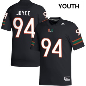 Dylan Joyce Hurricanes #94 Youth College Football Official Jerseys - Black