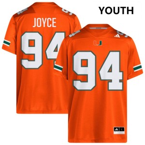 Dylan Joyce Hurricanes #94 College Football Youth University Jerseys - Orange