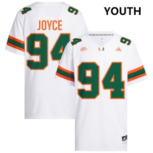 Dylan Joyce Hurricanes 2025-26 #94 College Football Youth Jerseys - White