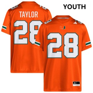 Isaiah Taylor The U College Football #28 Player Youth Jerseys - Orange