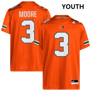 Joshua Moore Miami Youth Stitched #3 College Football Jerseys - Orange