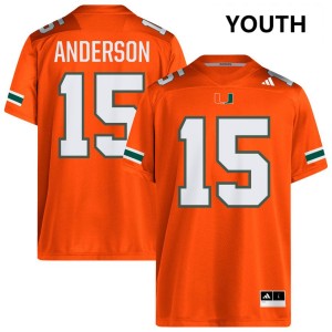 Judd Anderson Miami Alumni Youth #15 College Football Jersey - Orange