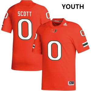 Keionte Scott Miami #0 University College Football Youth Jersey - Orange