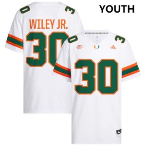 Kellen Wiley Jr. Miami Youth Alumni College Football #30 Jersey - White