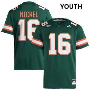 Luke Nickel University of Miami Youth #16 Player College Football Jerseys - Green
