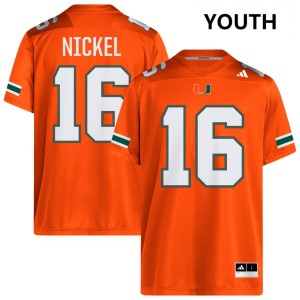 Luke Nickel Miami Youth College Football #16 University Jersey - Orange