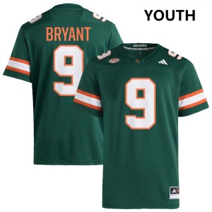 Malik Bryant University of Miami Youth University #9 College Football Jersey - Green