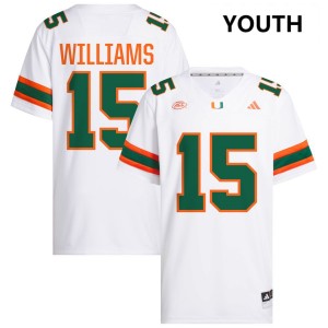Markeith Williams Miami Hurricanes Youth University College Football #15 Jerseys - White