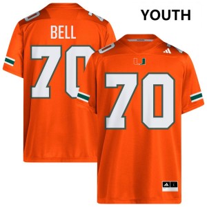 Markel Bell Miami Hurricanes Youth Player College Football #70 Jersey - Orange