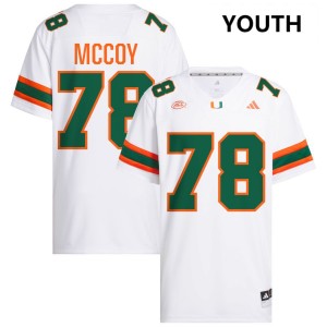 Matthew McCoy Miami College Football #78 Youth 2025-26 Jerseys - White