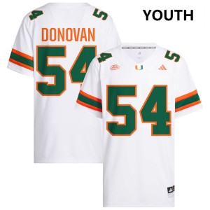 Michael Donovan Miami High School College Football Youth #54 Jerseys - White