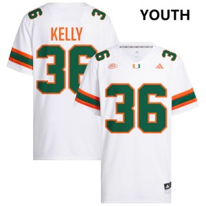 Nick Kelly Miami Youth College Football Stitched #36 Jerseys - White
