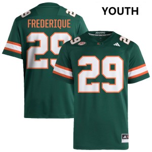 OJ Frederique Jr. Miami College Football Alumni #29 Youth Jerseys - Green