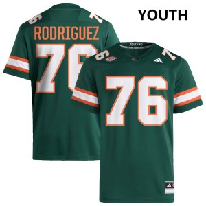 Ryan Rodriguez Miami Youth #76 College Football NCAA Jerseys - Green