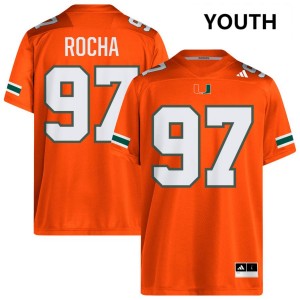 Will Rocha Miami #97 Replica College Football Youth Jerseys - Orange